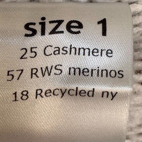 Kristensen Du Nord Cashmere Merino Wool Blend Gray Funnel Neck Sweater Size S - Picture 15 of 16